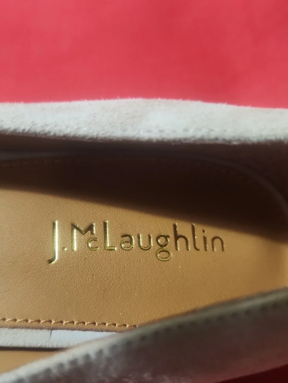 J. McLaughlin Cassey Beige Suede Block Heel Pumps